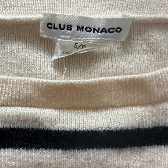 Cropped Striped Club Monaco Sweater - Picture 3 of 4